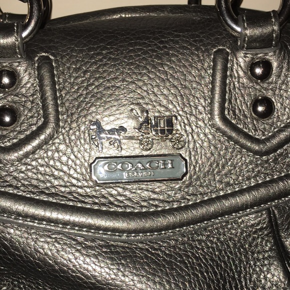 A Coach satchel with a shoulder strap. - Picture 2 of 11